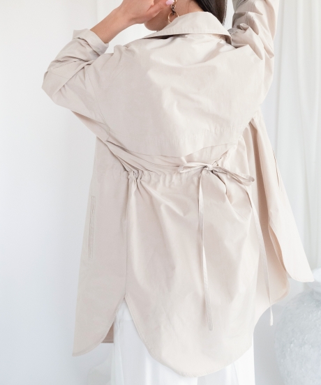 oversize'owy płaszczyk DOLCE VITA jasny beż