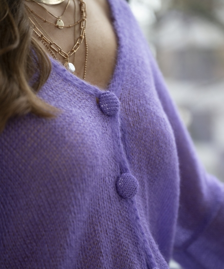 Alternative view of Elegancki kardigan RACHEL fiolet