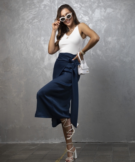 Kopertowa spódnica JENNY granatowa