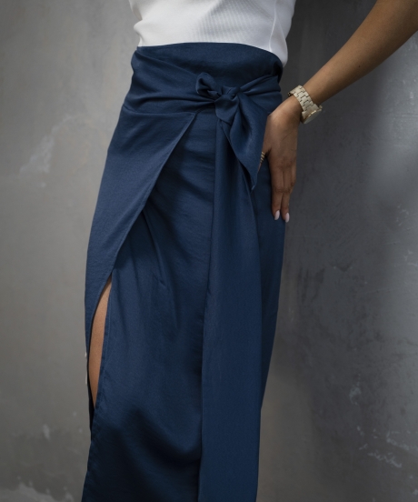 Alternative view of Kopertowa spódnica JENNY granatowa