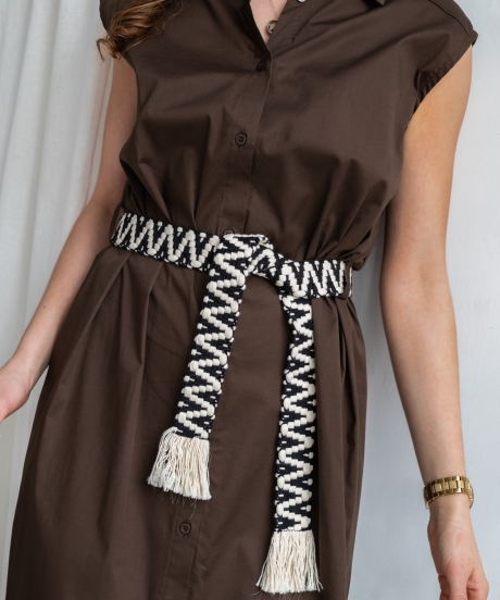 Alternative view of Sukienka SANTORINI czekoladowa